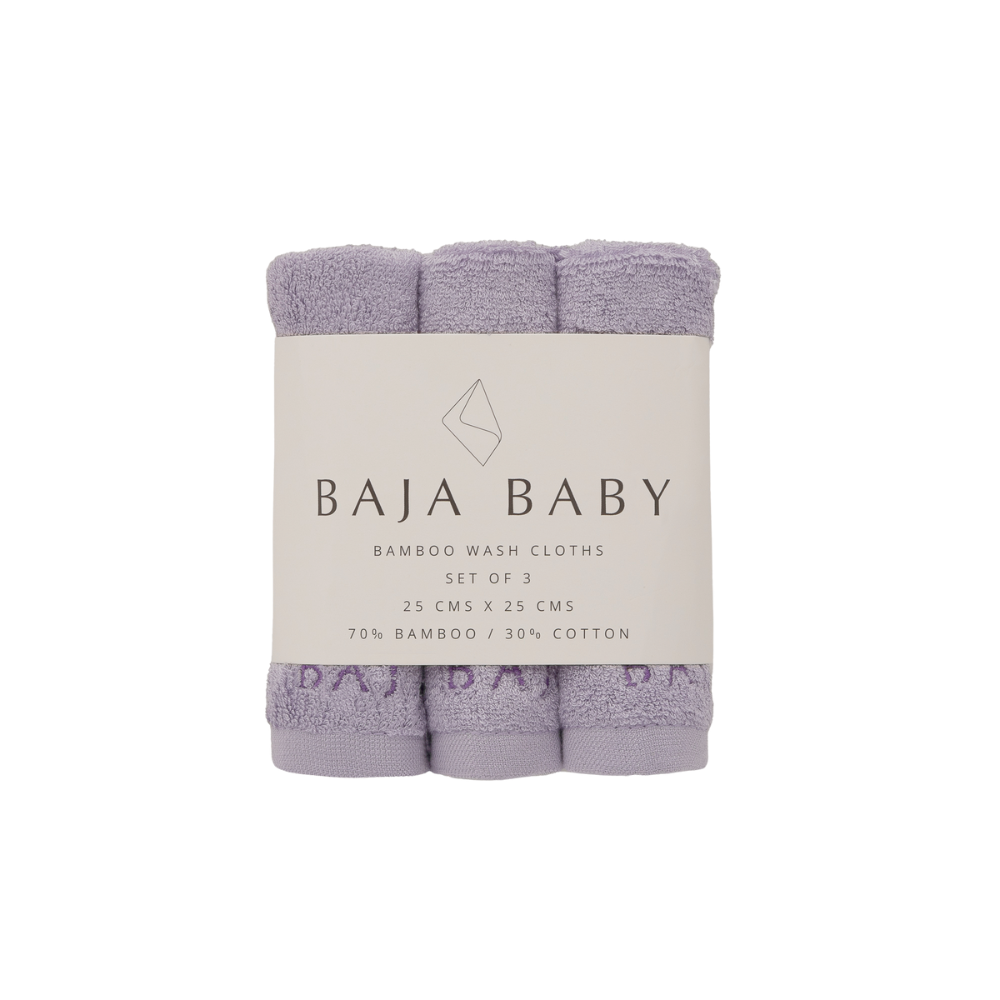 Shops purple baby washcloths