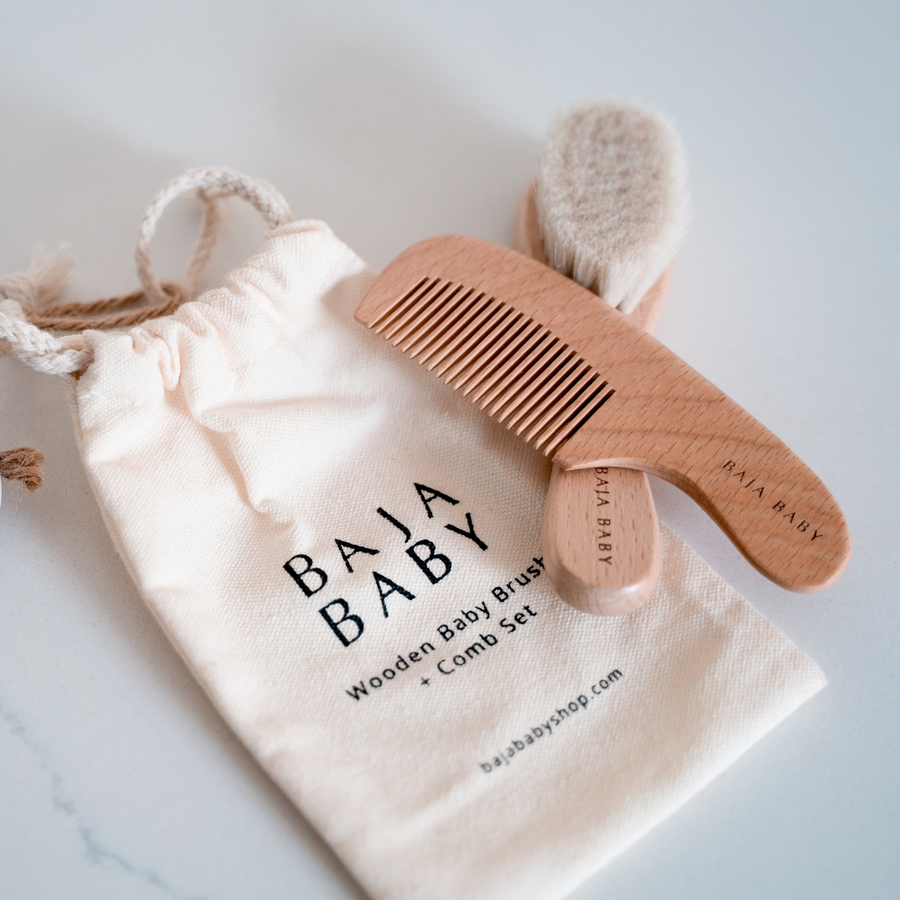 Wooden Brush & Comb Set